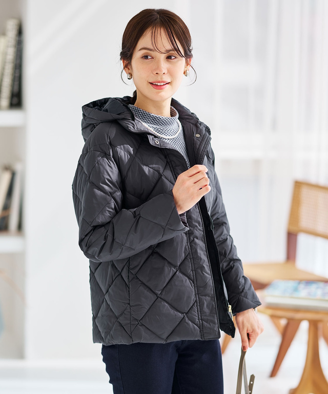 2WAYフード キルトダウン ジャケット