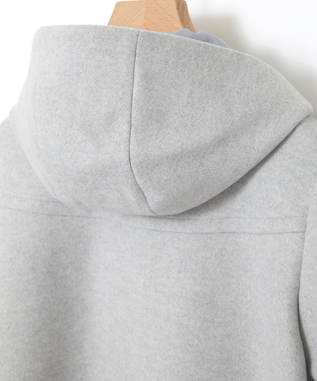 ウールライク フード付き コート 