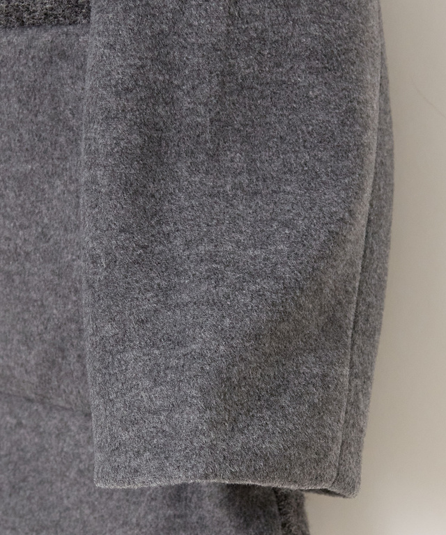 中綿 ノーカラー ジャケット