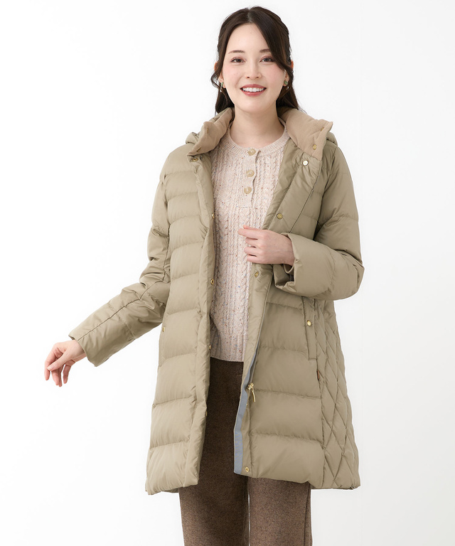 バイアスステッチ ロングダウン【撥水加工】