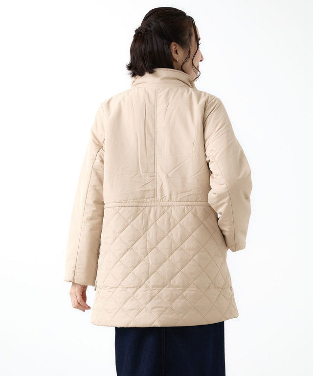 キルティング切り替え 中綿 ジャケット【撥水加工】