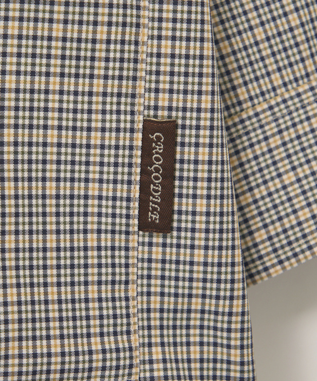 クロコダイルタータン スタンドカラー コート【手洗いOK】