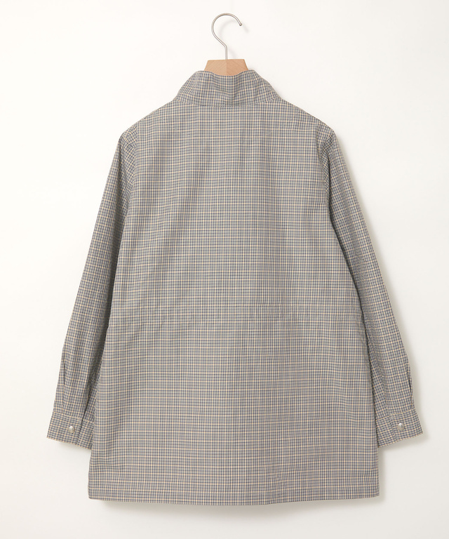 クロコダイルタータン スタンドカラー コート【手洗いOK】