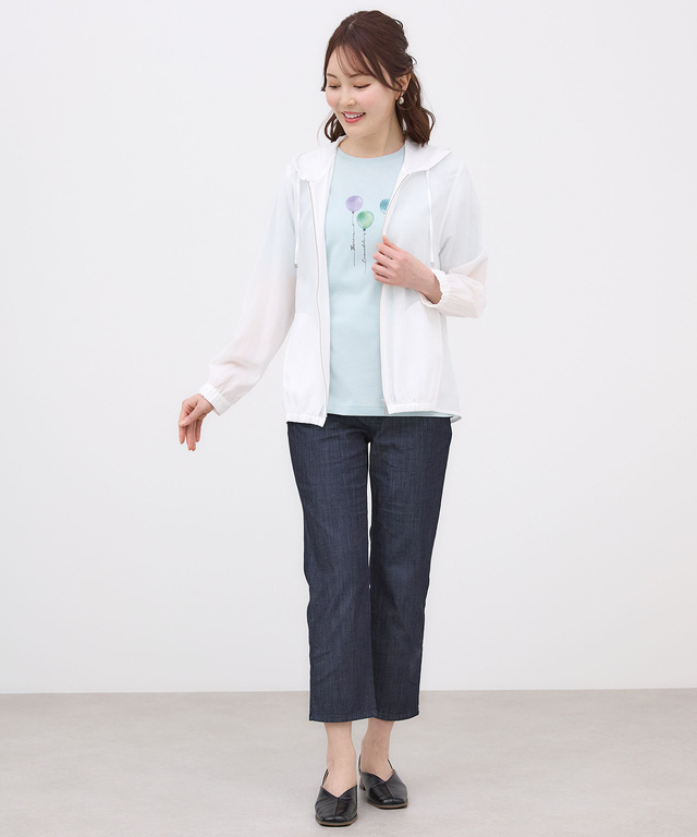 シアー パーカー【UVカット】【手洗いOK】