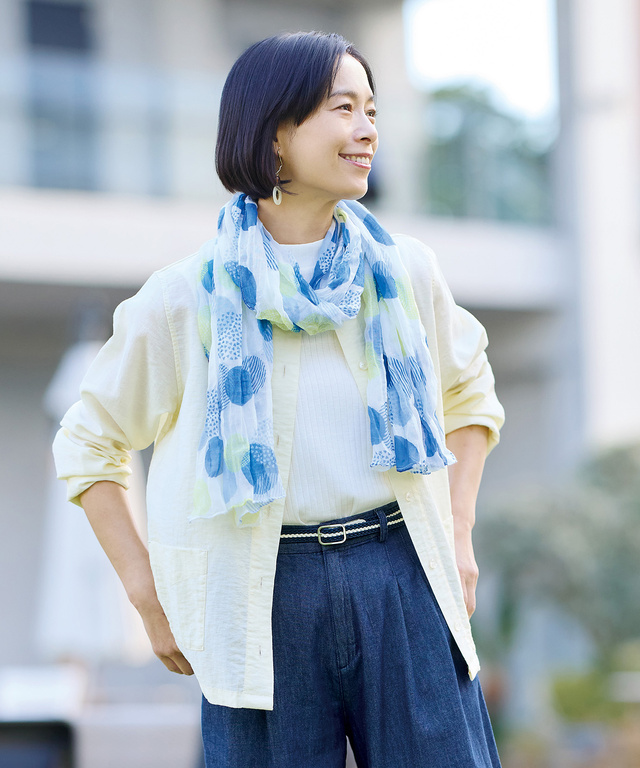 リネンブレンド シャツ ジャケット【手洗いOK】