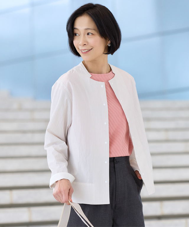 ストライプ柄 シャツ ジャケット