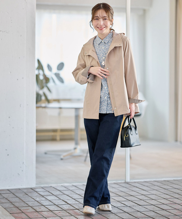 セミワイド ストレッチデニム パンツ