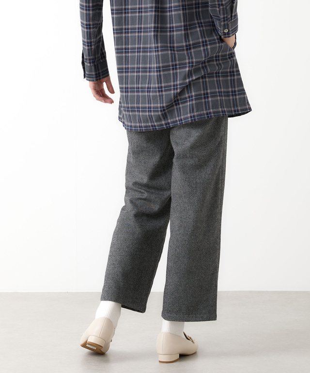 ウール混 ストレートパンツ