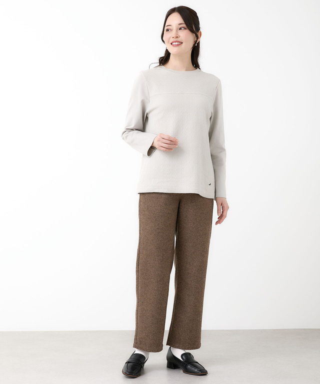 ウール混 ストレートパンツ