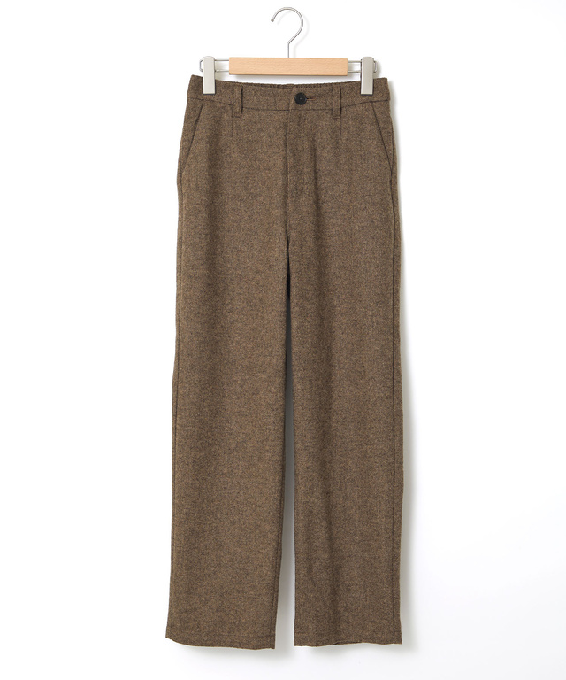 ウール混 ストレートパンツ