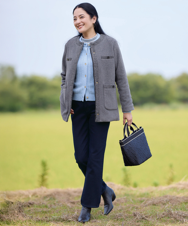 裏起毛 デニムパンツ