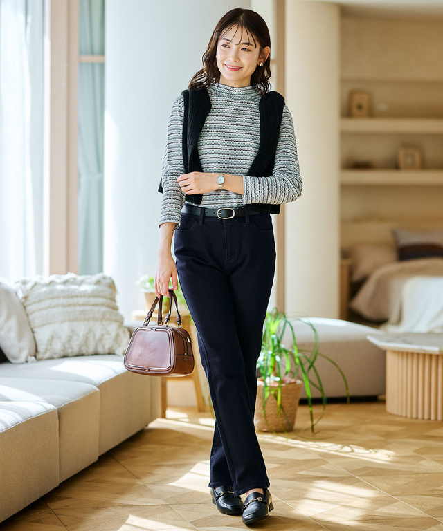 裏起毛 デニムパンツ