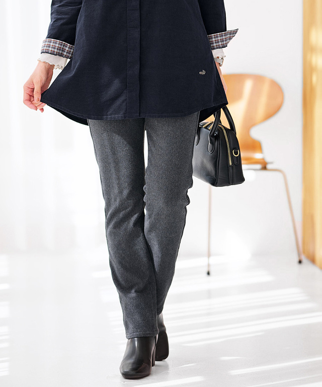 裏起毛 スリムパンツ