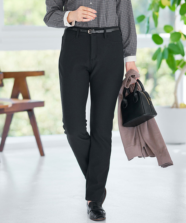 裏起毛 スリムパンツ