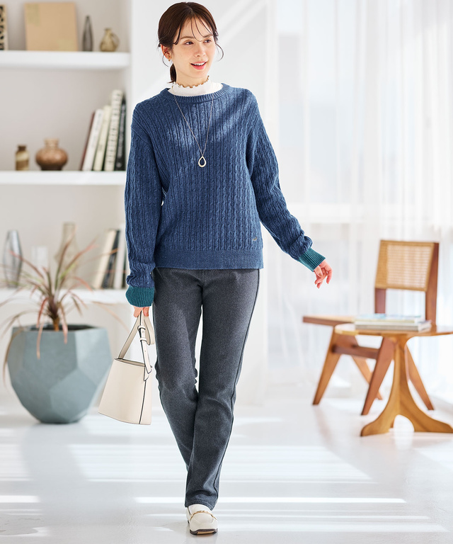 裏起毛 スリムパンツ