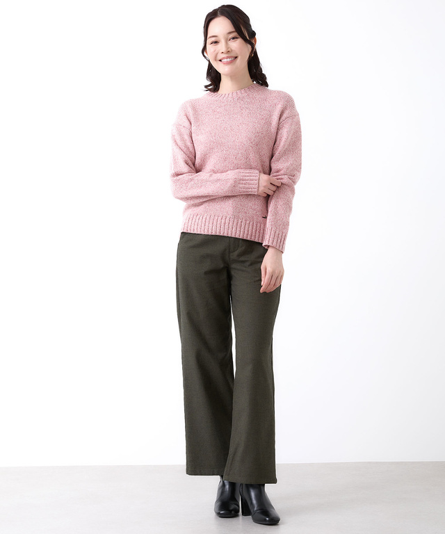 ピケ ストレッチ ワイドパンツ