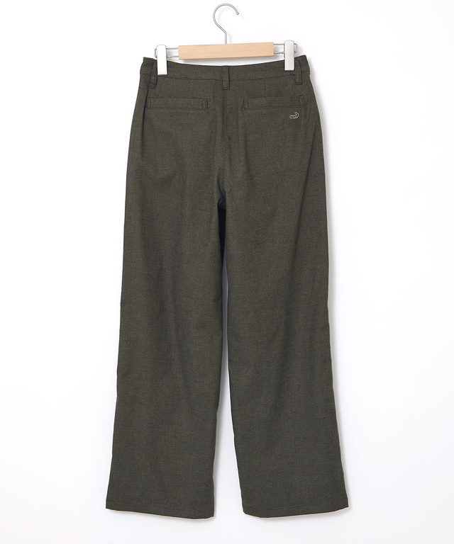 ピケ ストレッチ ワイドパンツ