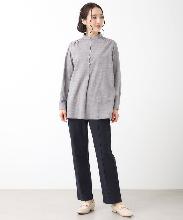 ウエストゴム ピンタック パンツ