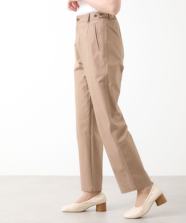 ヘリンボーン ストレート パンツ