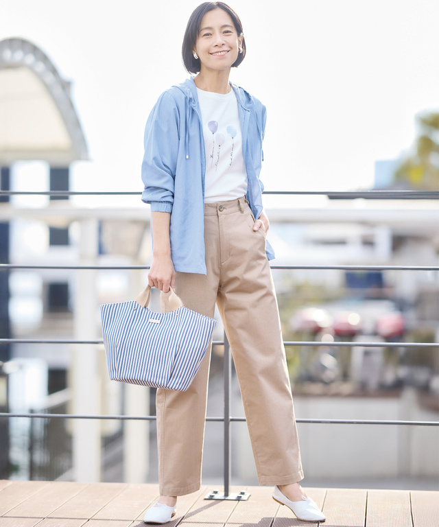 ヘリンボーン ストレート パンツ