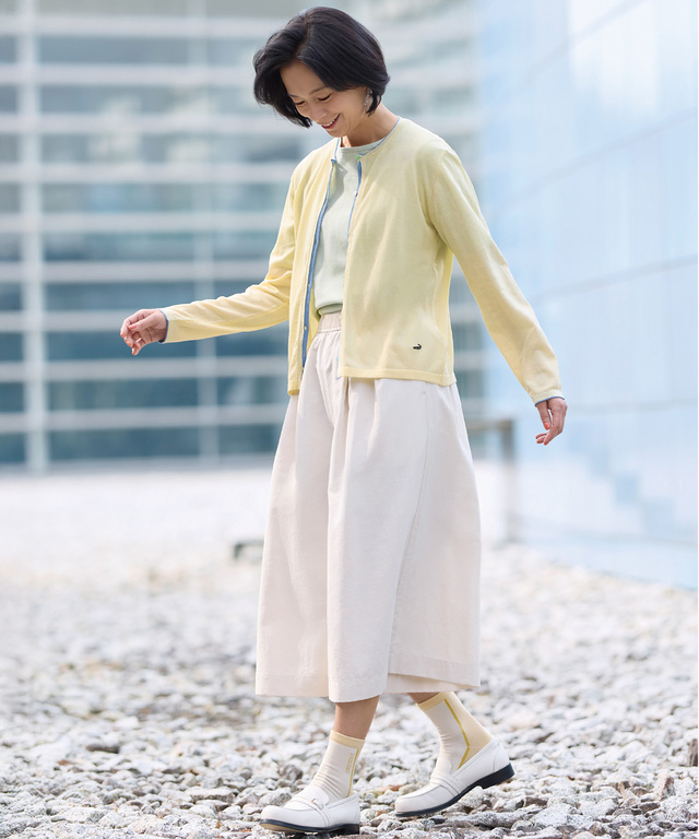 ウエストゴム ガウチョ パンツ