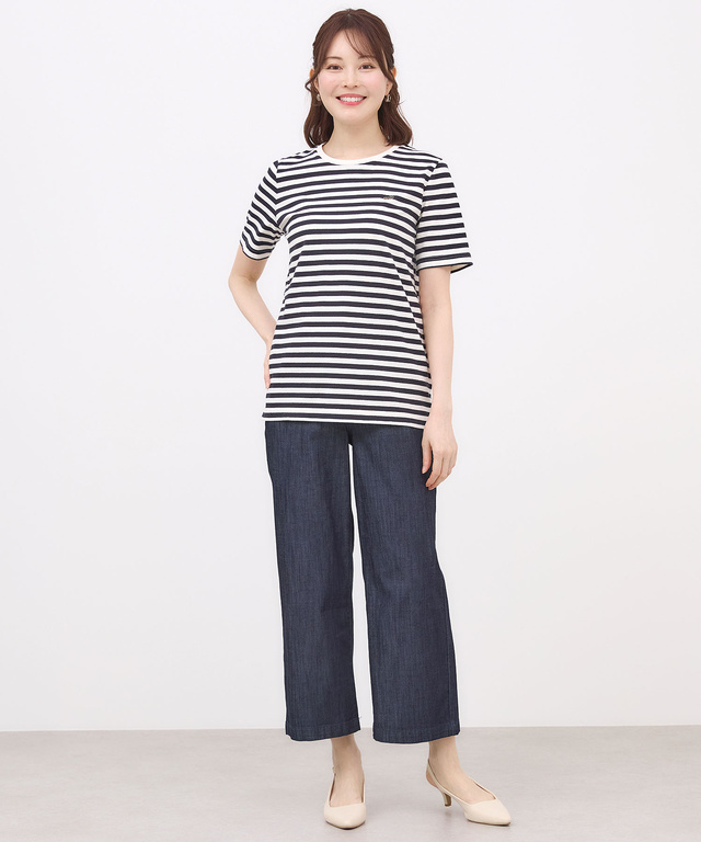 ブリーズデニム 【ワイド9分丈】【接触冷感】