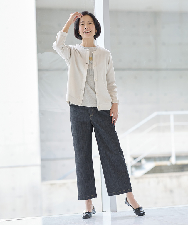 ブリーズデニム 【ワイド9分丈】【接触冷感】