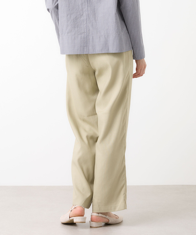 リネンブレンド セミワイド パンツ