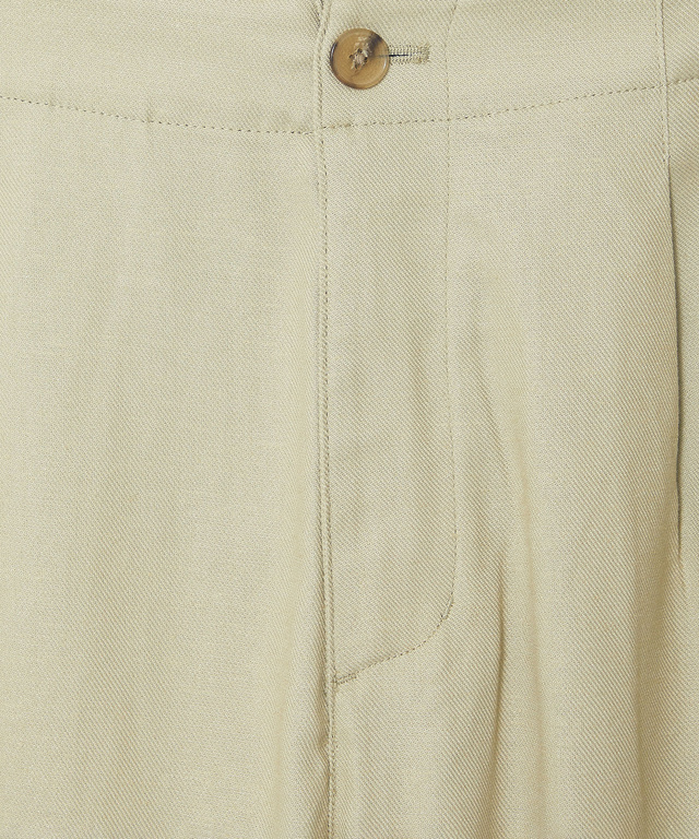 リネンブレンド セミワイド パンツ