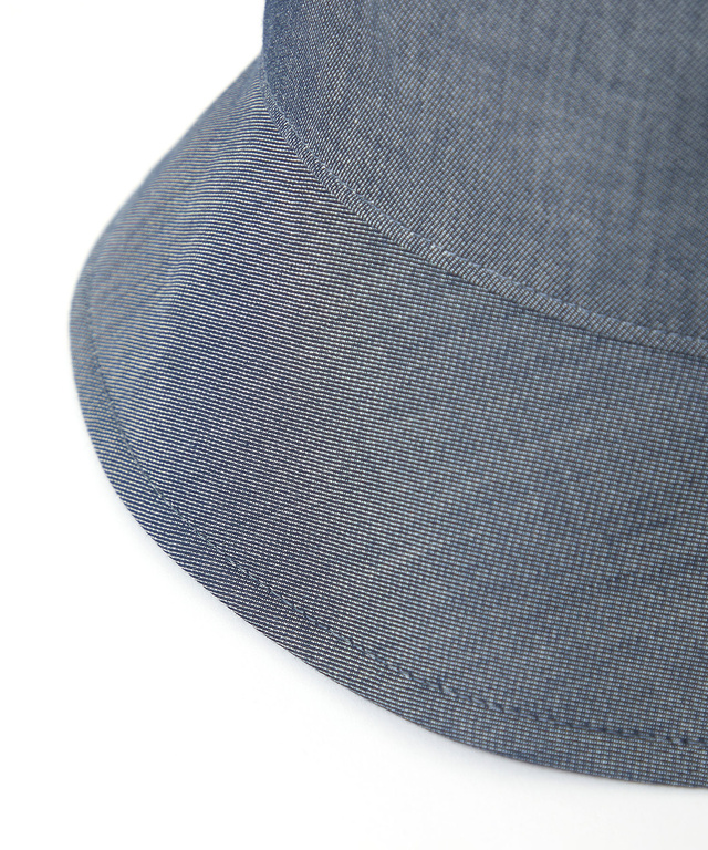 ダンガリー 小花柄 バケットハット【UVカット】【手洗いOK】