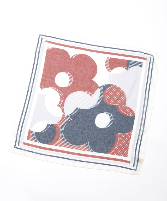 フラワーモチーフ スカーフ 