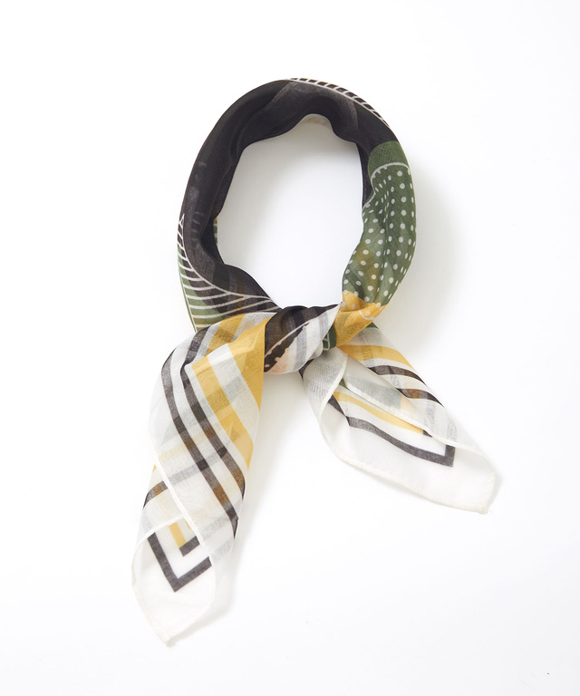 フラワーモチーフ スカーフ 