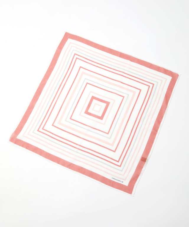 スクエア柄 シアー スカーフ