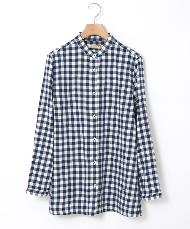 コットン バンドカラー チュニック【一部店舗限定】