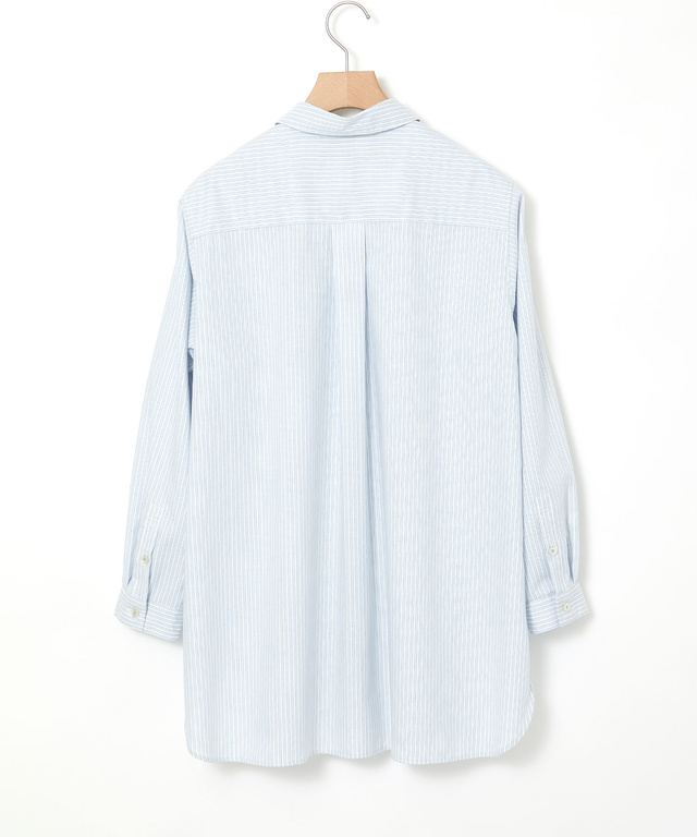ノンアイロン ストライプ チュニック【シワになりにくい】
