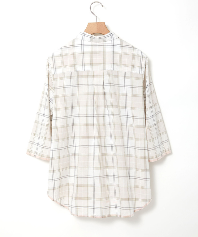 リネンブレンド スキッパー チュニック