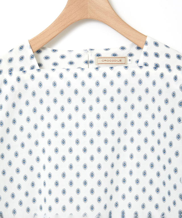 プロヴァンス柄 スクエアネック チュニック【オンラインショップ・一部店舗限定】