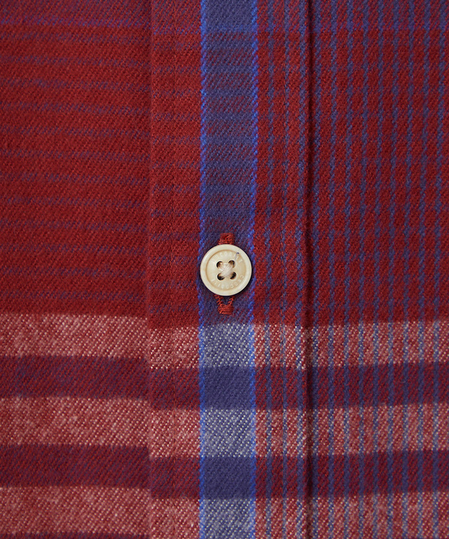 シャギー加工 タータン柄 シャツ