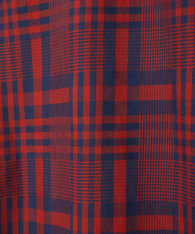 サーモ素材 チェック柄 シャツ