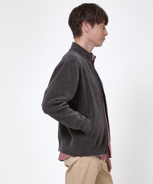 モールニット フルジップ ブルゾン