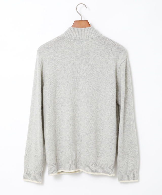 ウールブレンド ハーフジップ ニット