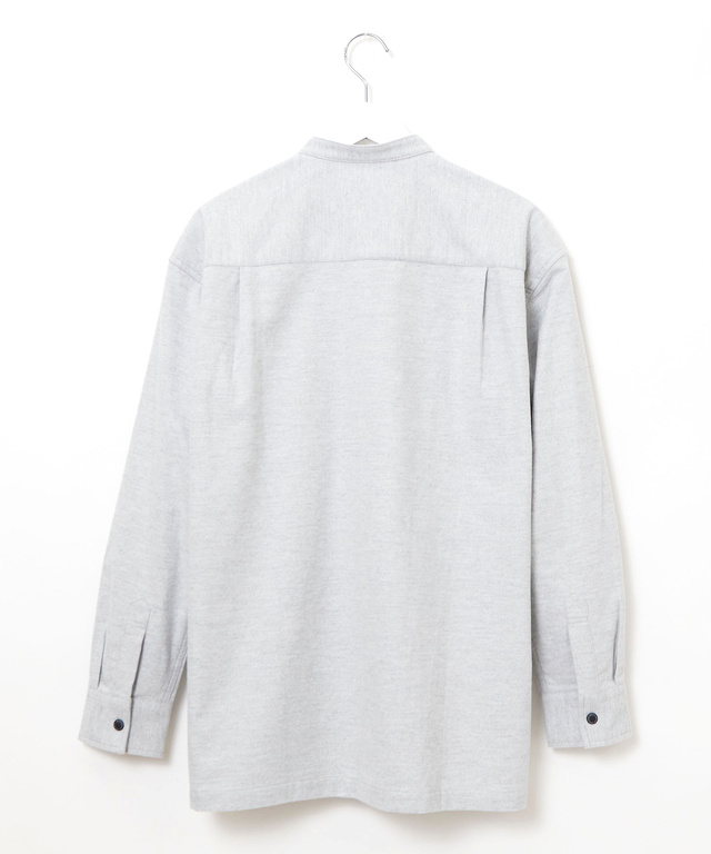 バンドカラー ネル シャツ