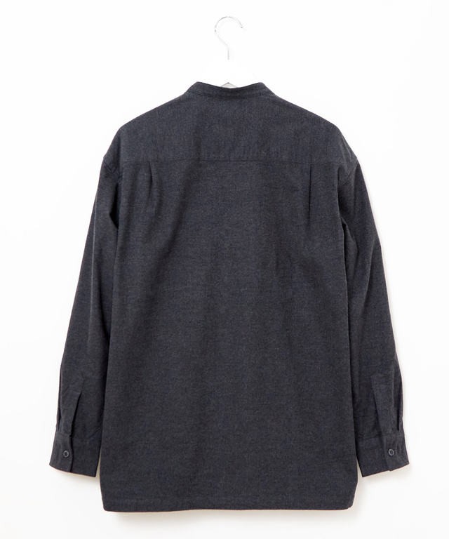 バンドカラー ネル シャツ