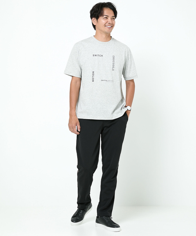 プリント クルーネック Tシャツ