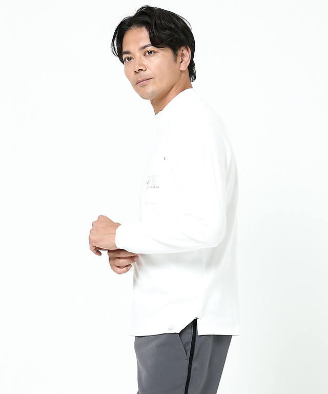 ハイネック 長袖カットソー【ウガンダ オーガニック コットン】