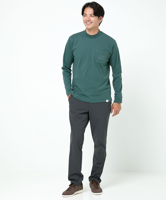 ハイネック 長袖カットソー【ウガンダ オーガニック コットン】