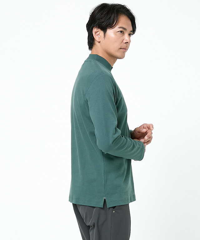 ハイネック 長袖カットソー【ウガンダ オーガニック コットン】