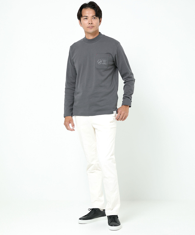 ハイネック 長袖カットソー【ウガンダ オーガニック コットン】