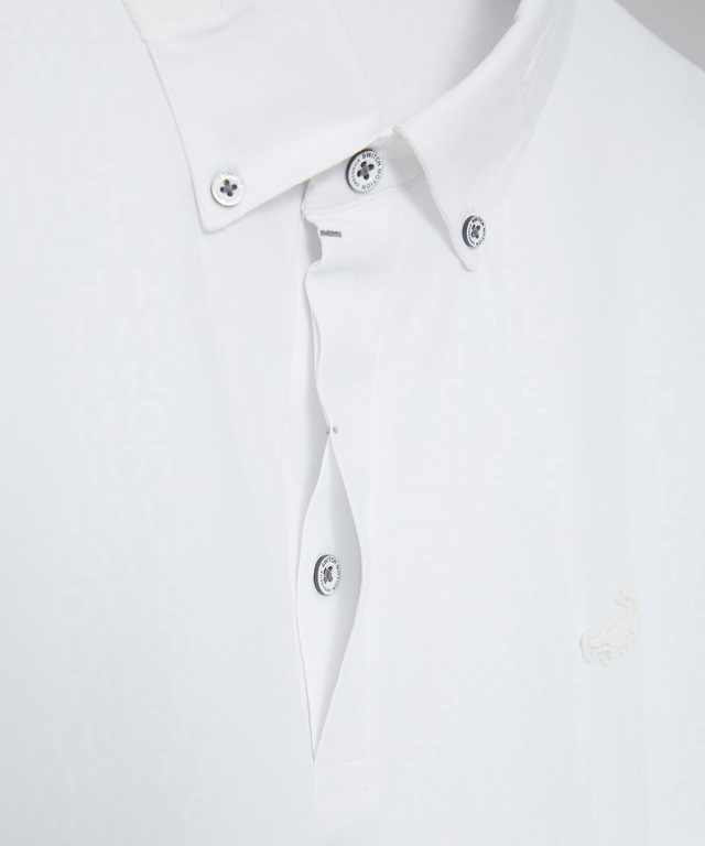 エンボスプリント 襟切り替え ポロシャツ