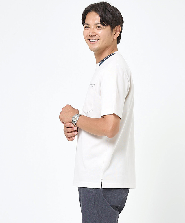 鹿の子 襟デザイン Tシャツ